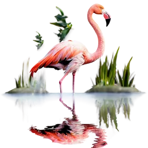 Flamingo Reflection In Water Png Rlg27 PNG image