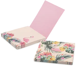 Flamingo Themed Sticky Notes PNG image