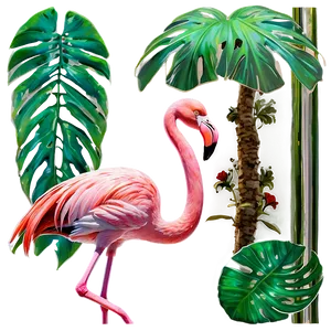 Flamingo Tropical Garden Party PNG Ecs73 PNG