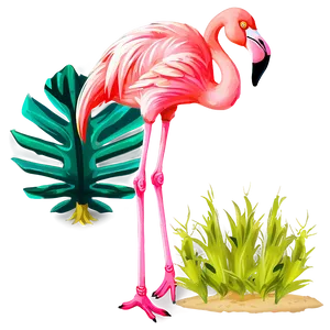 Flamingo Tropical Jungle Png 5 PNG image