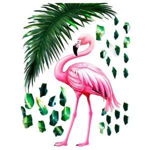 Flamingo Tropical Paradise PNG 06292024 PNG