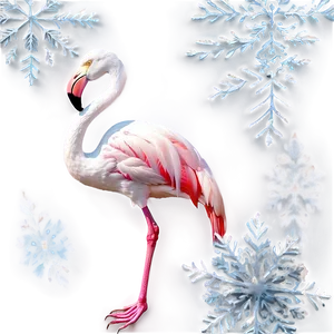Flamingo Winter Wonderland Png 05062024 PNG image