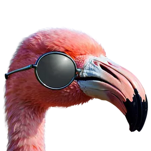 Flamingo With Sunglasses Png Onb PNG image