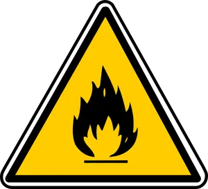 Flammable Hazard Sign PNG image