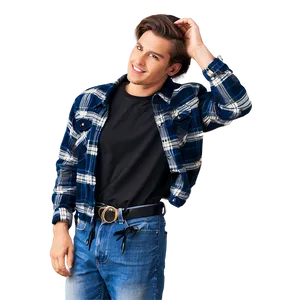 Flannel Jacket Style Png Qtb22 PNG image