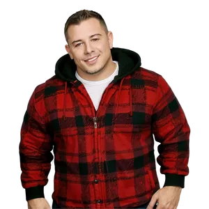 Flannel Sleeved Hoodie PNG Qap