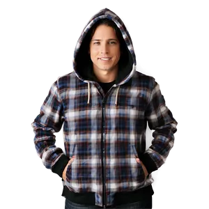 Flannel Sleeved Hoodie Png Yde PNG image