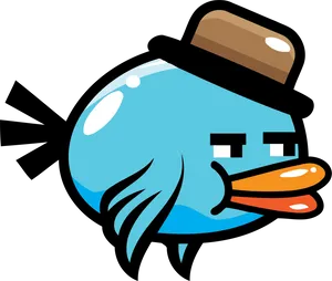 Flappy Bird Gentleman Character PNG image