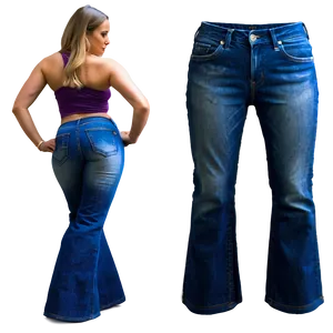 Flared Jean Silhouette PNG 98 PNG