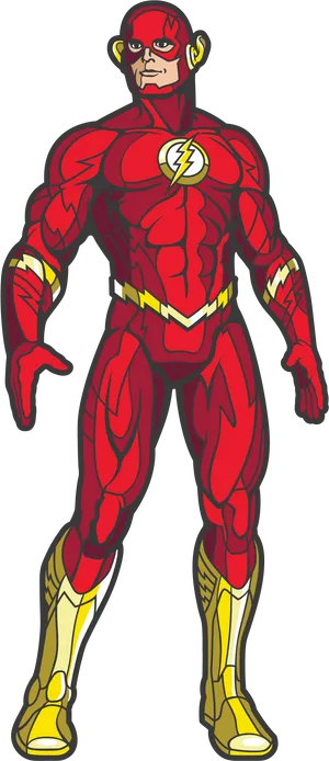 Flash Superhero Illustration PNG image