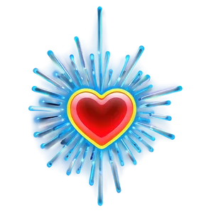 Flashing Neon Heart Png 06122024 PNG image