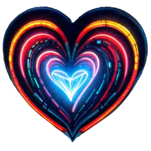 Flashing Neon Heart Png Dqk PNG image