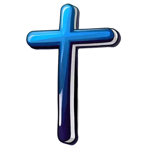 Flat Blue Cross Design PNG Kdr53 PNG
