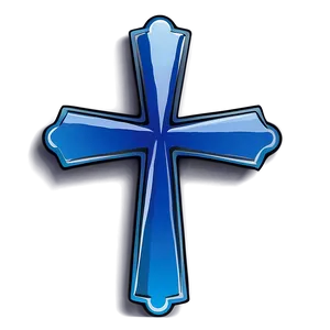 Flat Blue Cross Design PNG Wvf PNG