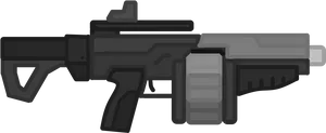 Flat Design Assault Rifle