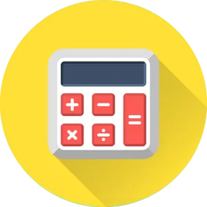 Flat Design Calculator Icon PNG image
