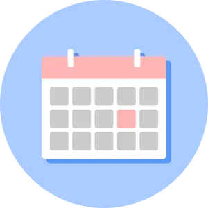 Flat Design Calendar Icon PNG image