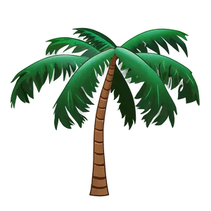 Flat Design Cartoon Palm Tree Png 06212024 PNG image