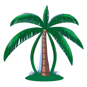 Flat Design Cartoon Palm Tree Png 10 PNG image