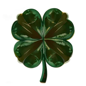 Flat Design Four Leaf Clover PNG Wpf