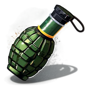 Flat Design Grenade PNG 05242024