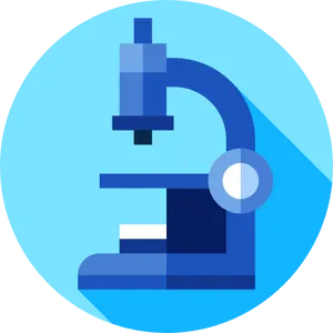 Flat Design Microscope Icon PNG image