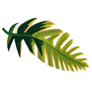 Flat Design Palm Leaves PNG Qkt