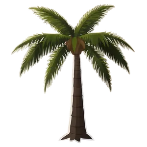 Flat Design Palm Tree Emoji Png 52 PNG image