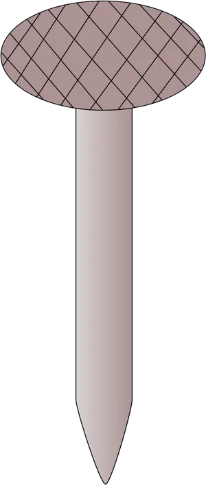 Flat Head Nail Vector Illustration