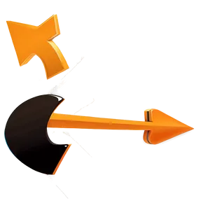 Flat Orange Arrow Png 61 PNG image