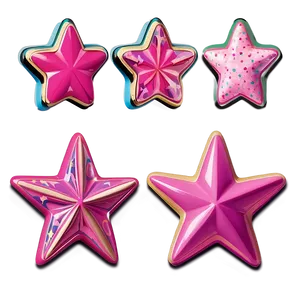 Flat Pink Stars PNG Vbs PNG
