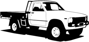 Flatbed Pickup Truck Silhouette PNG image