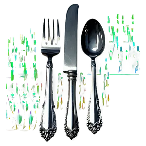 Flatware Silver Utensils Png Ewl PNG image