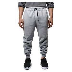 Fleece Grey Sweatpants Png 06282024 PNG image