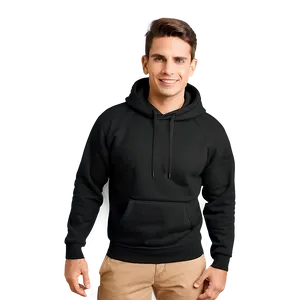 Fleece-lined Black Sweatshirt Comfort PNG 06272024 PNG