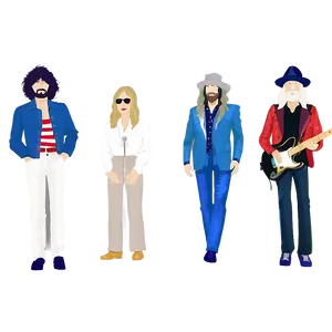 Fleetwood Mac Members Illustration Png Puk20 PNG image