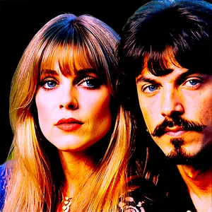 Fleetwood Mac Retro Poster Png 1 PNG image