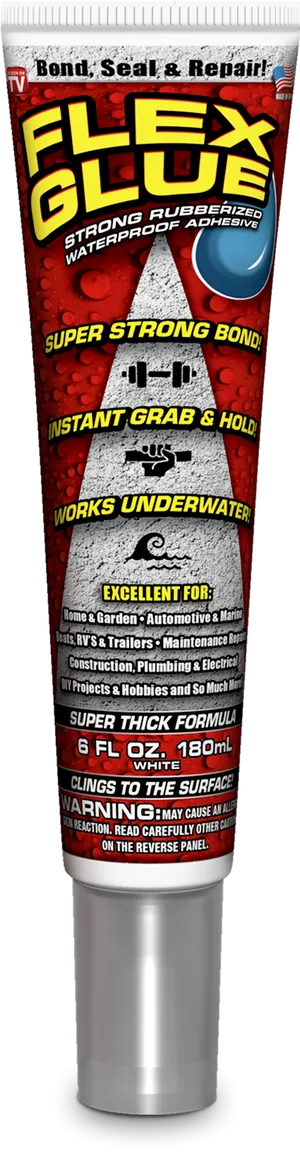 Flex Glue Strong Bond Adhesive Tube PNG