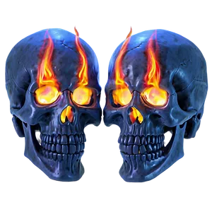 Flickering Flame Skull PNG Kop80 PNG