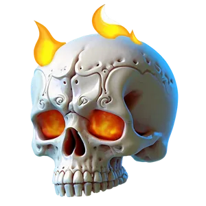 Flickering Flame Skull Png Xwf10 PNG image