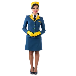 Flight Attendant Uniform PNG 06252024