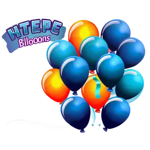 Floating Blue Balloons Png 1 PNG image