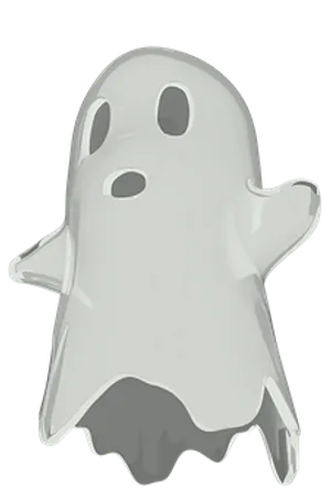 Floating Cartoon Ghost Graphic PNG image
