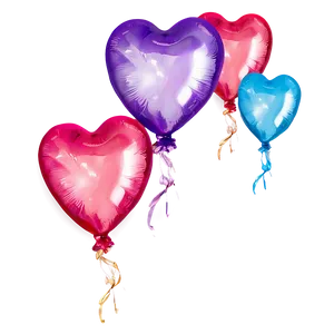 Floating Heart Balloon Bunch PNG Jlk56 PNG