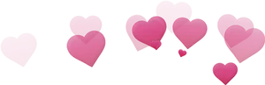 Floating Hearts Graphic