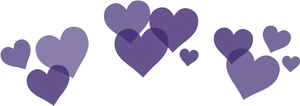 Floating Hearts Overlay Graphic PNG image