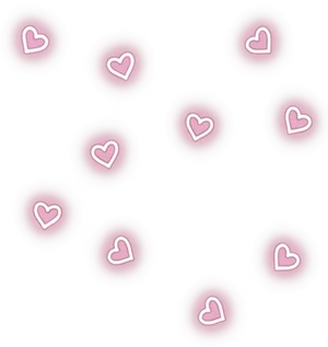 Floating Hearts Pattern PNG image