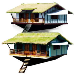 Floating Houses PNG Wnh PNG