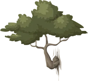 Floating Island Tree Illustration