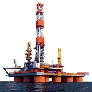 Floating Oil Rig Png 06122024 PNG image